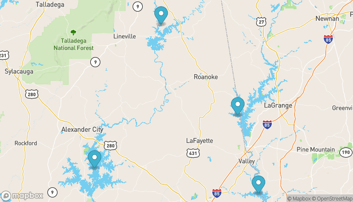 Lake Front Homes for Sale in Chambers County, Alabama, Real Estate